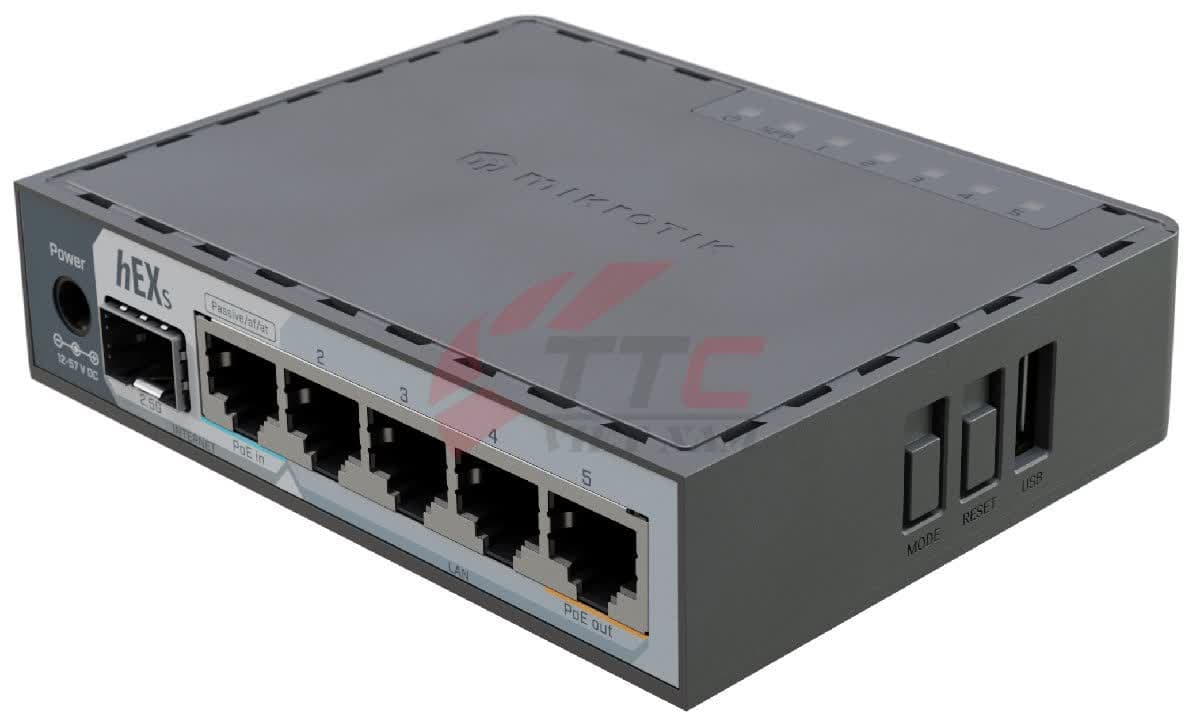 Router Mikrotik hEX S RB760iGS – 5 Gigabit + SFP 1.25G