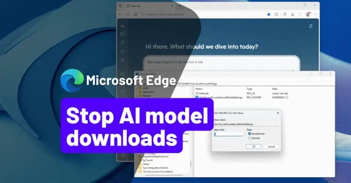 Hướng dẫn cách chặn Microsoft Edge tự động tải mô hình AI trên Windows