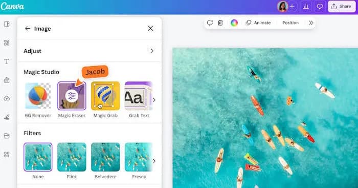 Hướng dẫn cách xóa người trong ảnh trên canva bằng ai cực nhanh