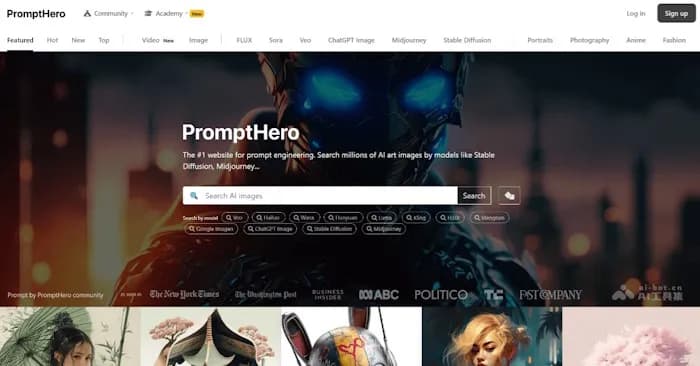 Hướng dẫn chi tiết cách tìm kiếm prompt AI tạo ảnh và video trên PromptHero