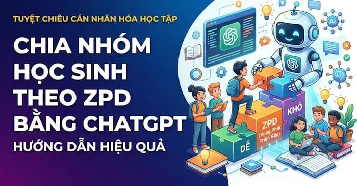 Hướng dẫn sử dụng ChatGPT để chia nhóm học sinh theo nguyên lý ZPD hiệu quả