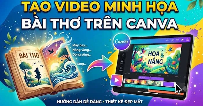 Hướng dẫn tạo video minh họa bài thơ sinh động với Canva