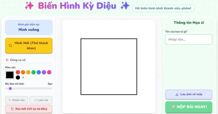 Hướng dẫn tạo web mini vẽ sáng tạo biến hình trên Gemini