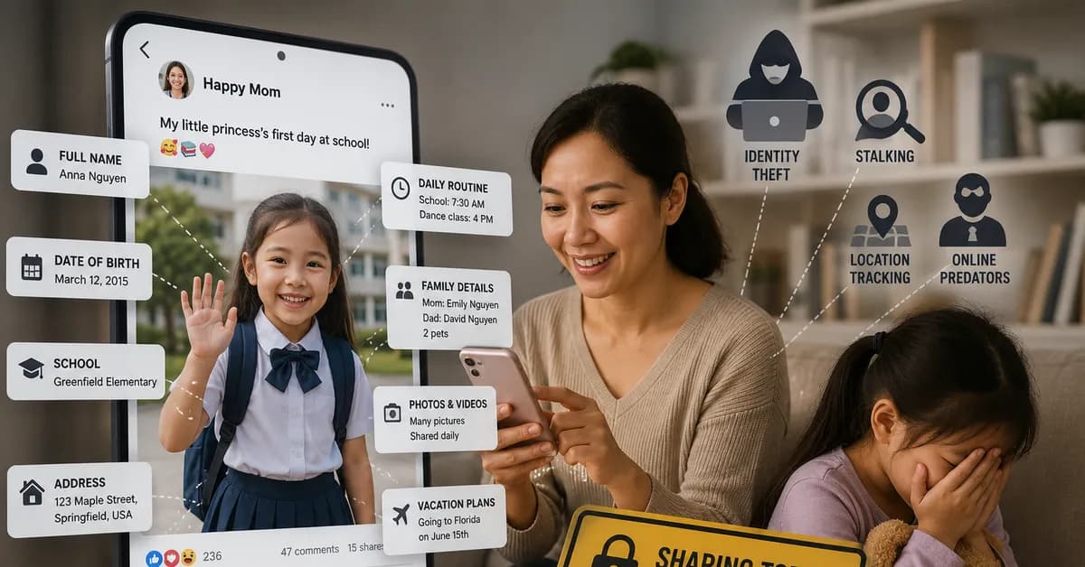 Thói quen chia sẻ hình ảnh con cái lên mạng xã hội và những rủi ro bảo mật tiềm ẩn
