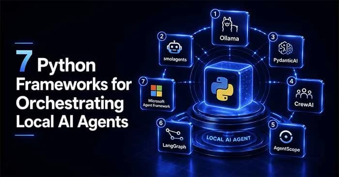 Top 7 framework Python tối ưu nhất để xây dựng và điều phối AI agent chạy cục bộ