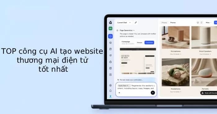 Top công cụ AI tạo website thương mại điện tử chuyên nghiệp năm 2026